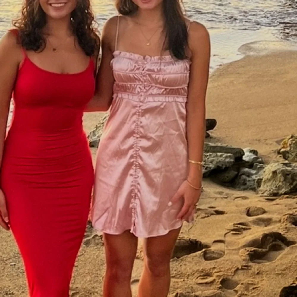 Pink Satin Ruched Mini Dress - Picture 5 of 5
